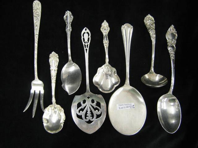 Appraisal: Sterling Silver Serving Items tomato jelly ladle sugar spoon lettuce