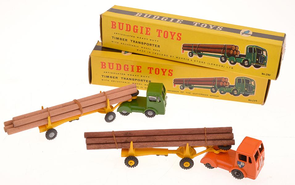 Appraisal: X BUDGIE TIMBER TRANSPORTERS ONE ORANGE CAB WITH CREST DECALS