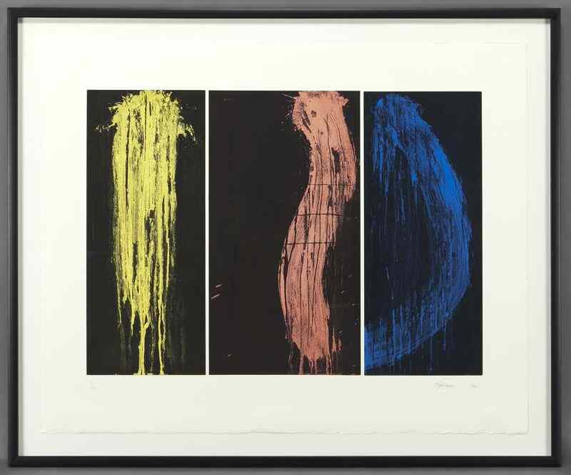 Appraisal: Pat Steir '' Rivers'' color soap ground aquatintwith drypoint Signed