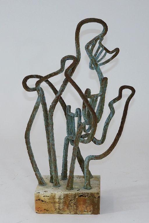 Appraisal: Marie Zoe Greene-Mercier Abstract Bronze Sculpture Illinois Wisconsin - Part