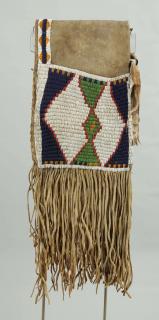 Appraisal: Early Northern Plains Saddle Bags Beaded on buffalo hide with