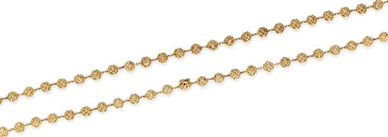 Appraisal: Sale Lot An Karat Yellow Gold Longchain Necklace Van Cleef