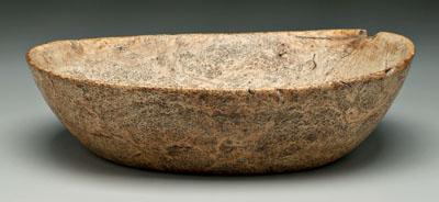 Appraisal: Burlwood bowl probably ash old unpainted surface th century x