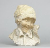 Appraisal: Albacaster Bust of a Blushing Girl circa th Century Finely