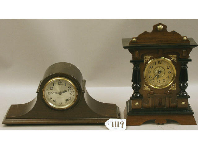 Appraisal: Lot of nice clocks including a mahogany cased small shelf