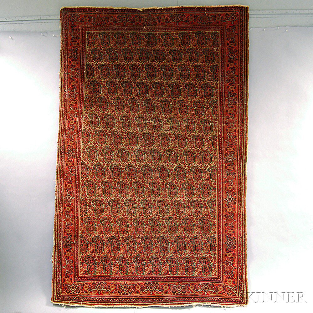 Appraisal: Khorasan Rug East Persia early th century selvage wear areas