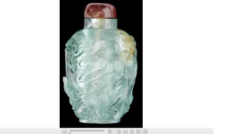 Appraisal: Chinese carved aquamarine snuff bottle th century