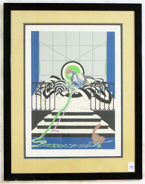 Appraisal: ERTE SERIGRAPH Romain DeTirtoff Russian French - Paresseuse Lazy woman