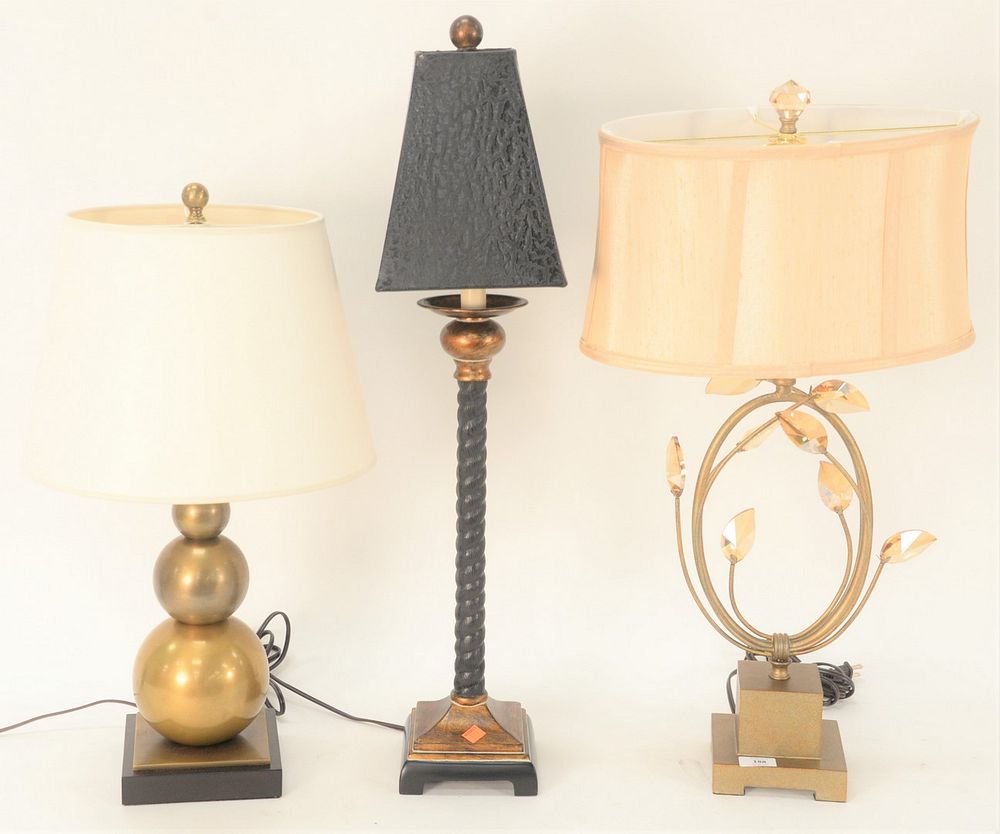 Appraisal: Three Contemporary Table Lamps two by Uttermost tallest inches Three