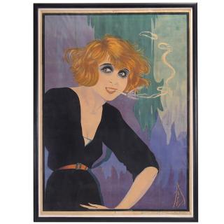 Appraisal: Rare original Mistinguett poster by Areel Rare original Mistinguett poster