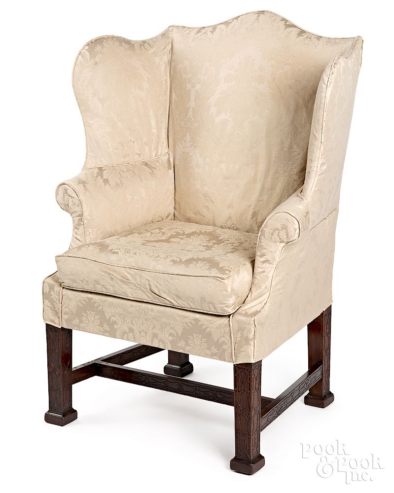 Appraisal: Philadelphia Chippendale mahogany easy chair Exclusive on Bidsquare Rare Philadelphia