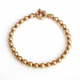 Appraisal: A ct gold ball link bracelet length approximately cm gms