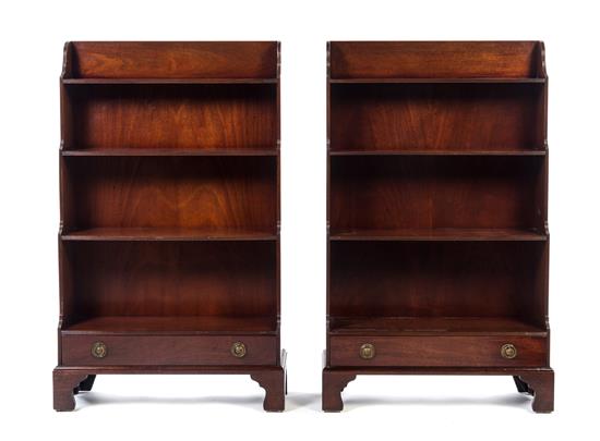 Appraisal: Sale Lot A Pair of George III Style Mahogany Bookshelves