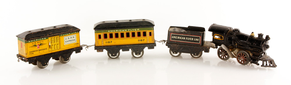 Appraisal: - American Flyer Train Set American Flyer clock work keywind