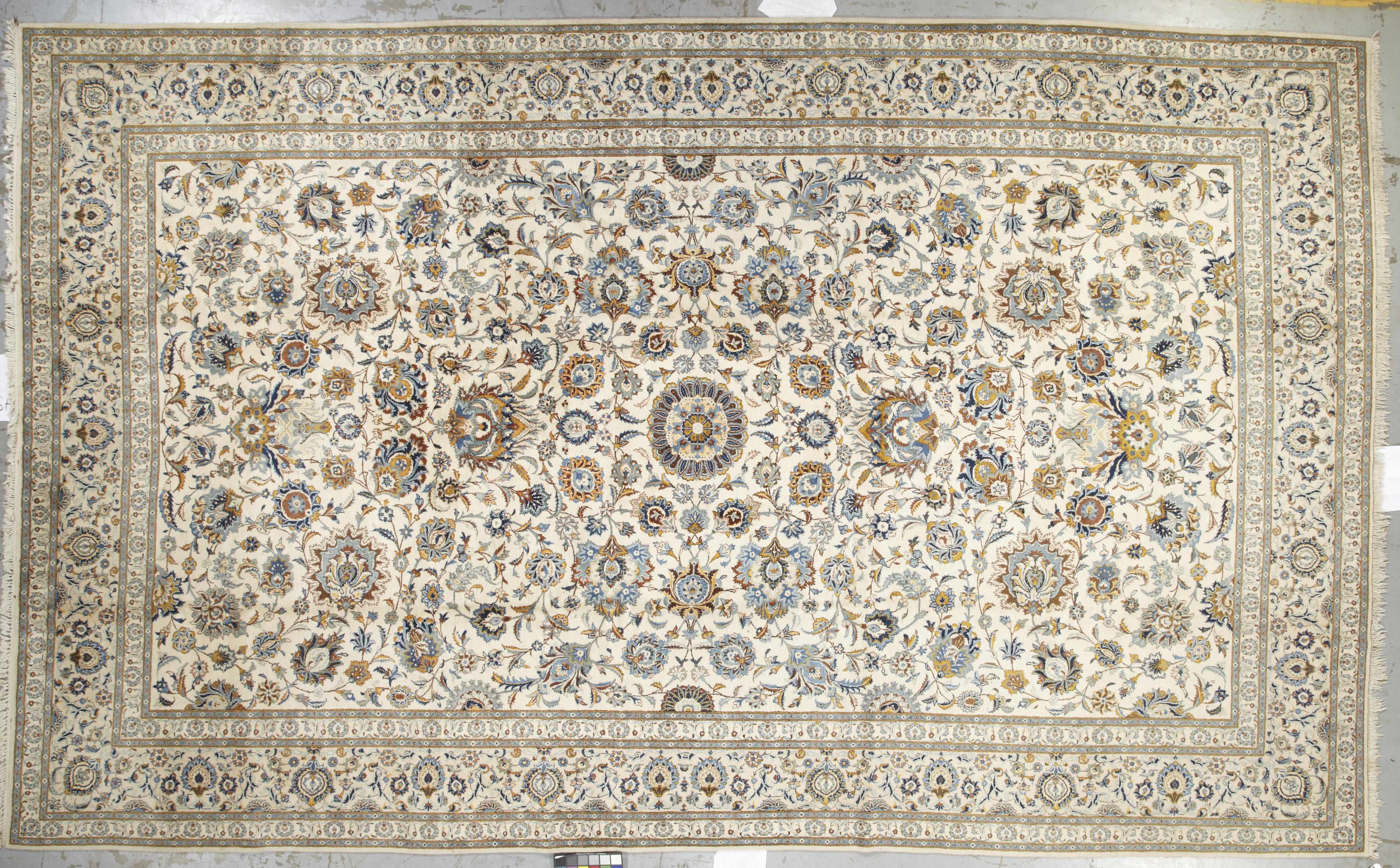 Appraisal: A Kashan carpet Central Persia nd quarter th CenturySize approximately