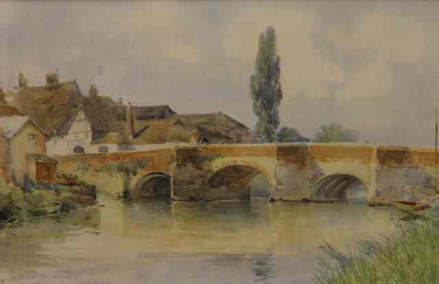 Appraisal: William Alister Macdonald British - Tewkesbury showing King John's Bridge