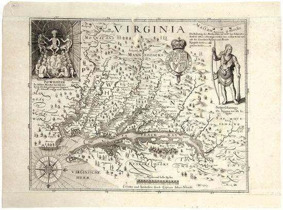 Appraisal: MAP - SMITH John after Virginia Erforshet und beschreiben durch