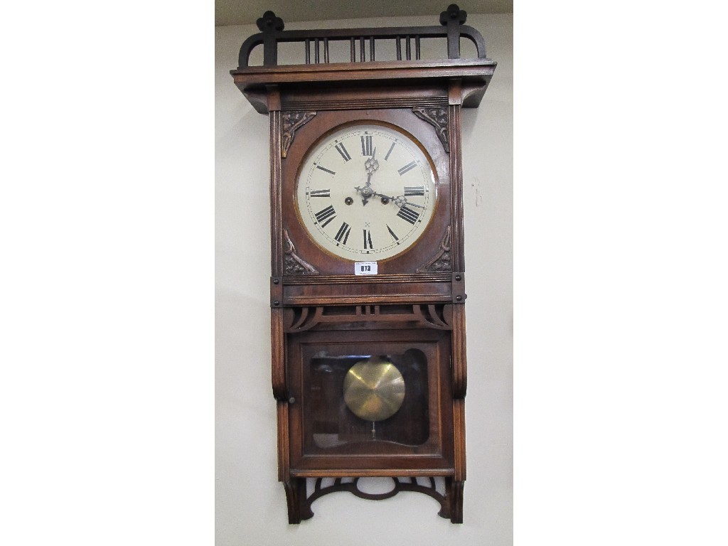 Appraisal: Edwardian mahogany wall clock