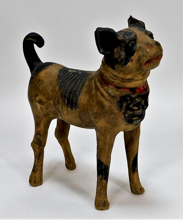 Appraisal: Rare Latin American Pottery Terrier Still Bank Rare Latin American