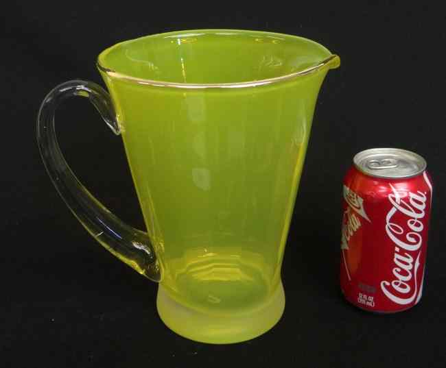 Appraisal: Vaseline glass '' pitcher