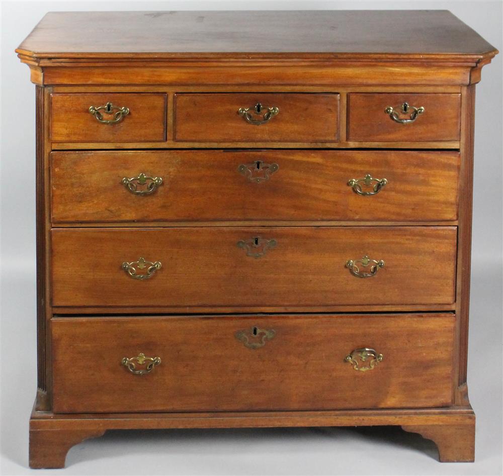 Appraisal: CHIPPENDALE STYLE MAHOGANY SIX-DRAWER CHEST English having a molded top