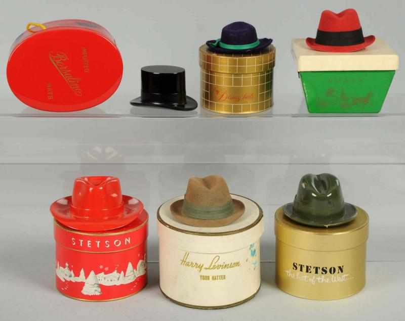 Appraisal: Lot of Miniature Hat Boxes with Hats Nice assortment and