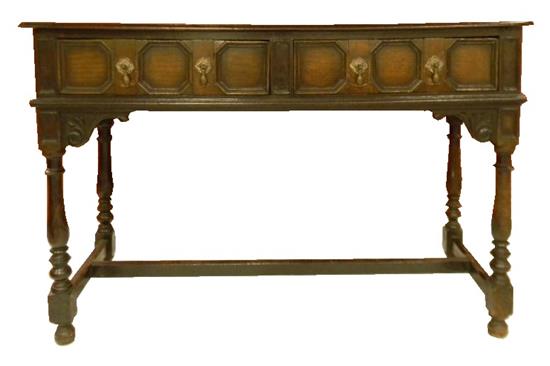 Appraisal: English Jacobean style server or buffet c oak two drawers