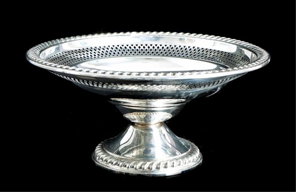 Appraisal: CORNWELL STERLING SILVER RETICULATED COMPOTECornwell sterling silver reticulated footed compote