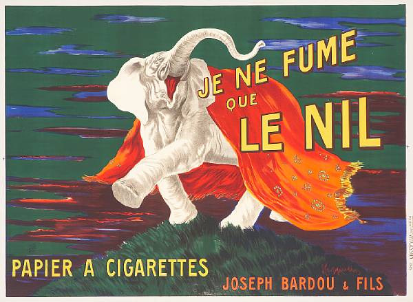 Appraisal: Leonetto Cappiello Je ne fume que le Nil Printed by