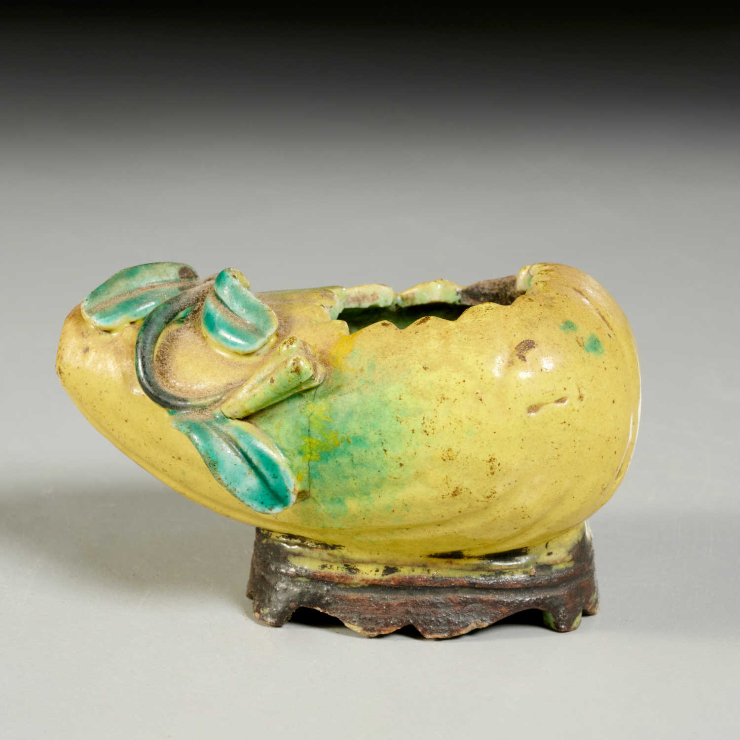 Appraisal: CHINESE PORCELAIN GOURD-FORM WATER DROPPER Likely Qianlong era - polychrome