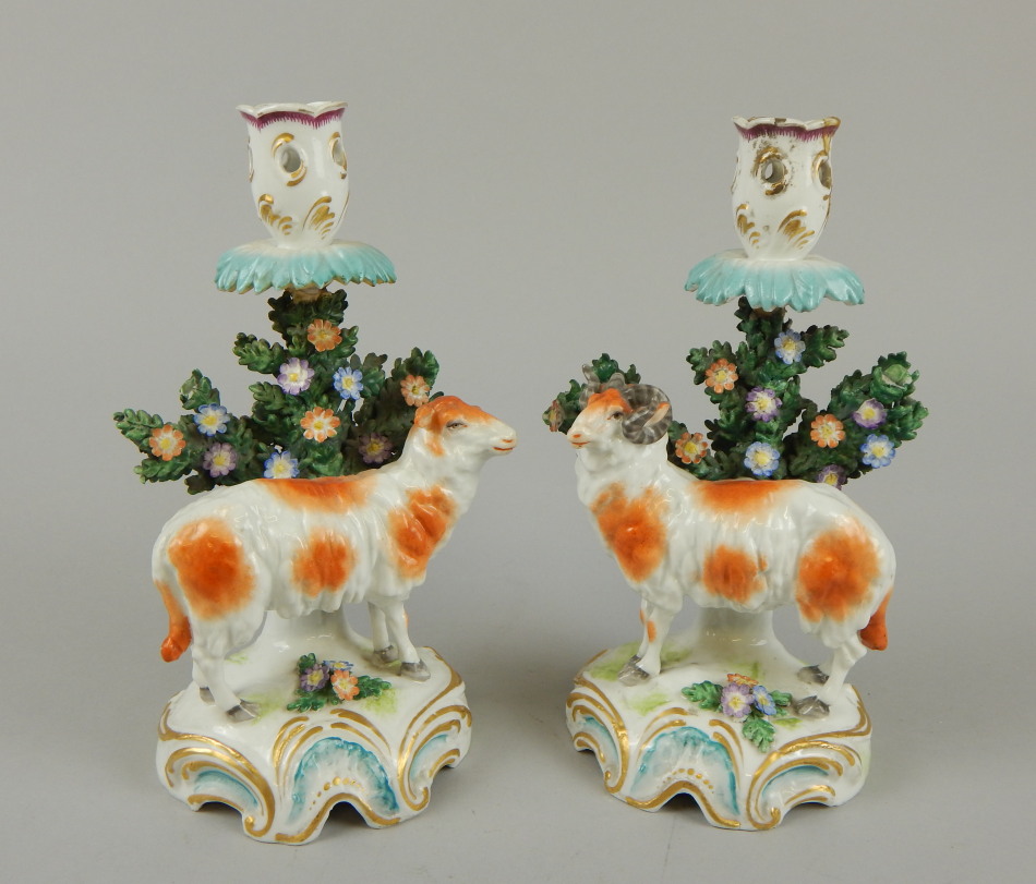 Appraisal: A pair of Samson porcelain candlesticks in the manner of