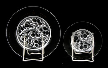 Appraisal: Two Lalique Glass Dishes A Lalique glass dish approx -