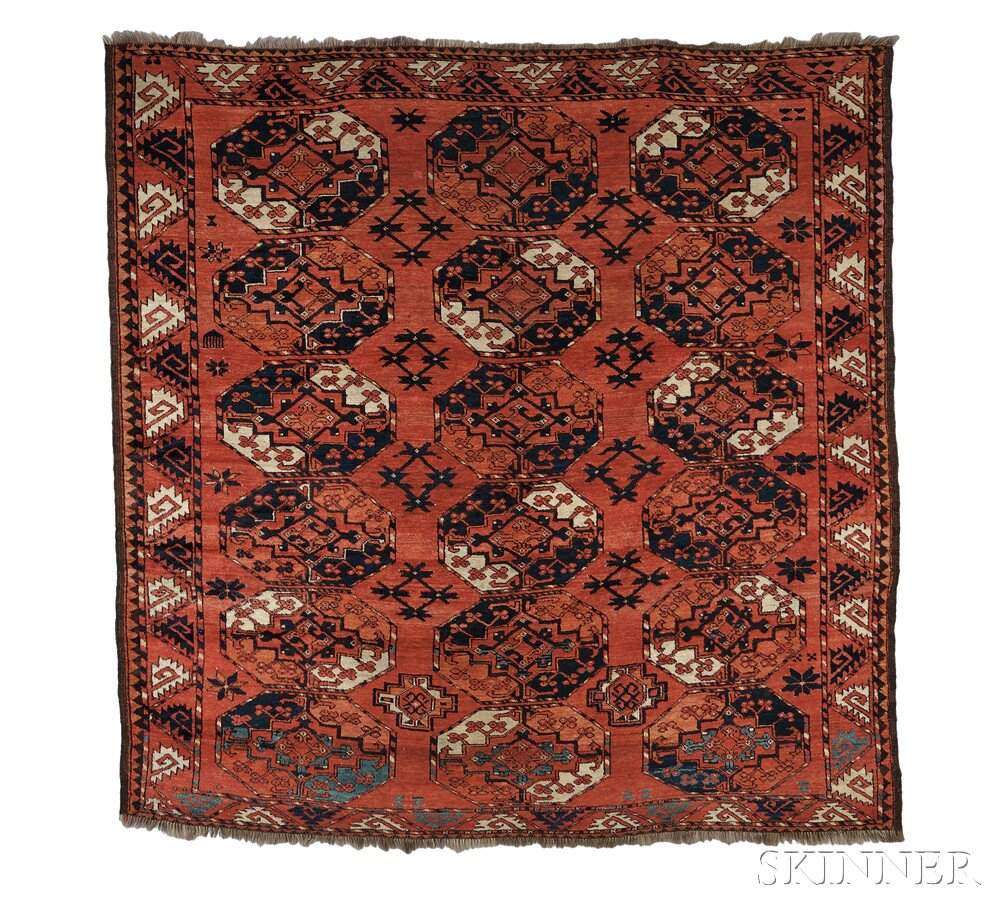 Appraisal: Ersari Carpet West Turkestan late th century the light red