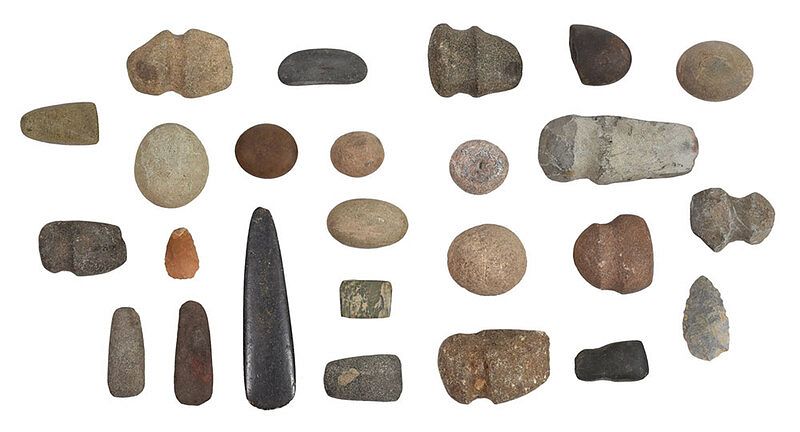 Appraisal: Native American Worked Stone Tool Artifacts attributed to Kansas and