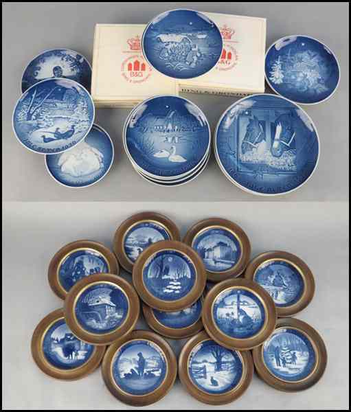 Appraisal: COLLECTION OF DANISH PORCELAIN PLATES Comprised of Royal Copenhagen Bing