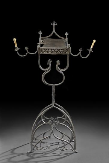 Appraisal: French Late Gothic Wrought-Iron Folding Lectern th century and later