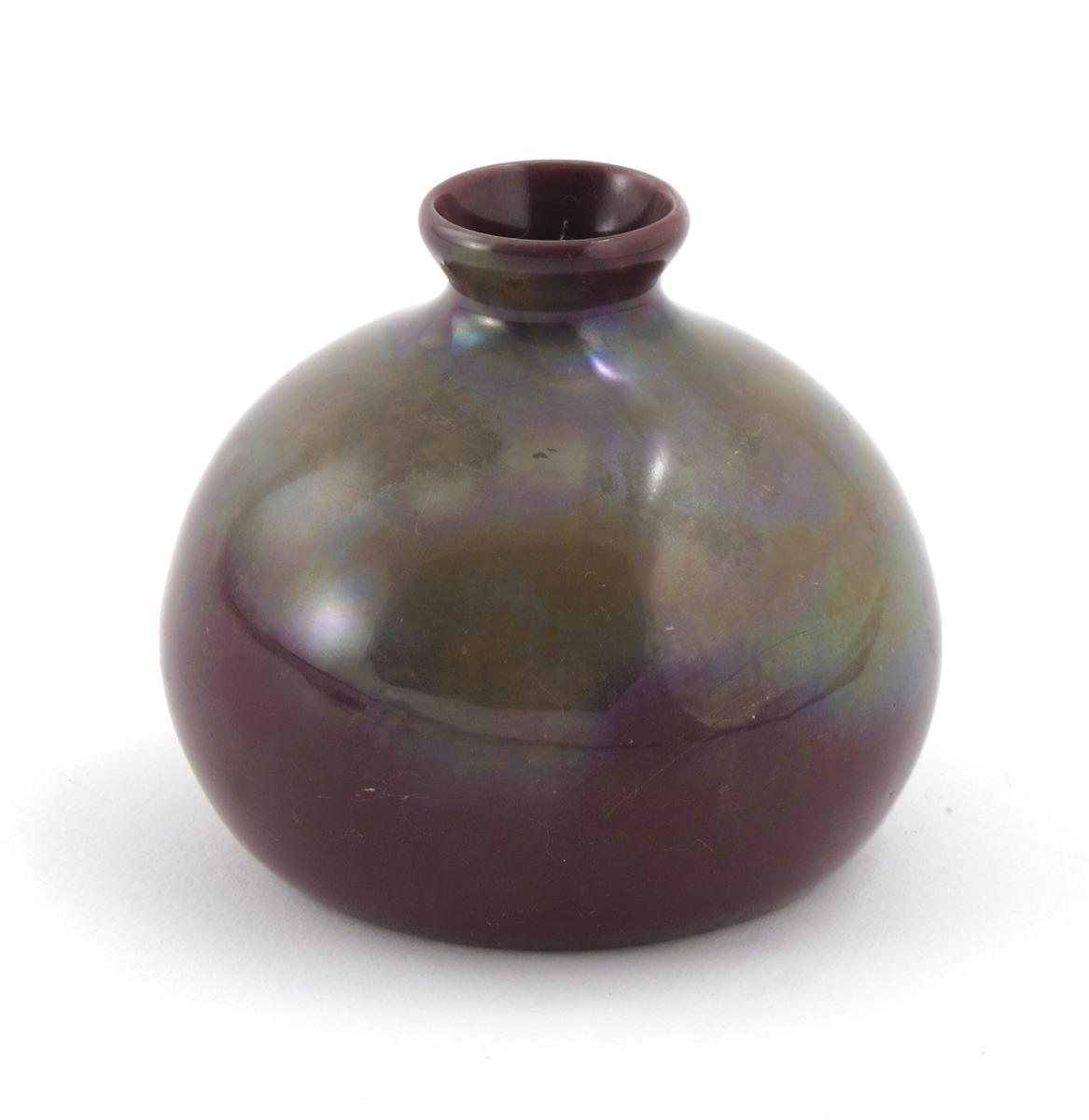 Appraisal: A Bernard Moore ovoid vase glazed with a smoked silver