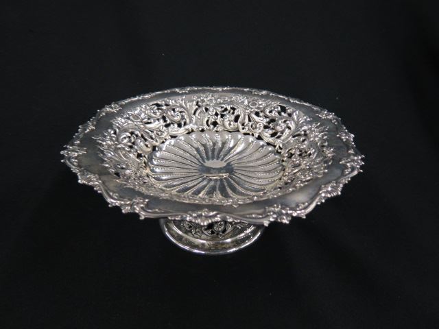 Appraisal: Wallace Sterling Silver Compote fancy openwork diameter pedestal base grams