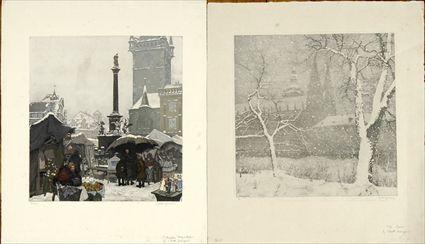 Appraisal: Jaromir Stretti-Zamponi - Ten Views of PragueEach aquatint and etching