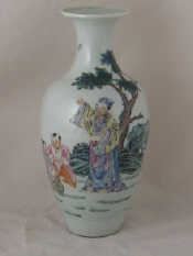 Appraisal: A Chinese vase the white glazed body with overglaze enamels