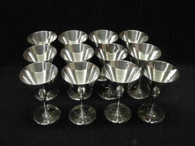 Appraisal: TIFFANY CO Sterling Goblets Approx troy oz From a Stamford