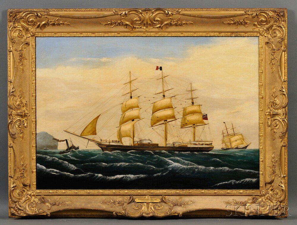 Appraisal: William Clark British - Portrait of the French Ship TAMARU