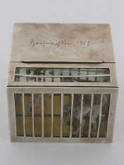 Appraisal: An unusual Edwardian silver novelty cigarette box by William Hornby