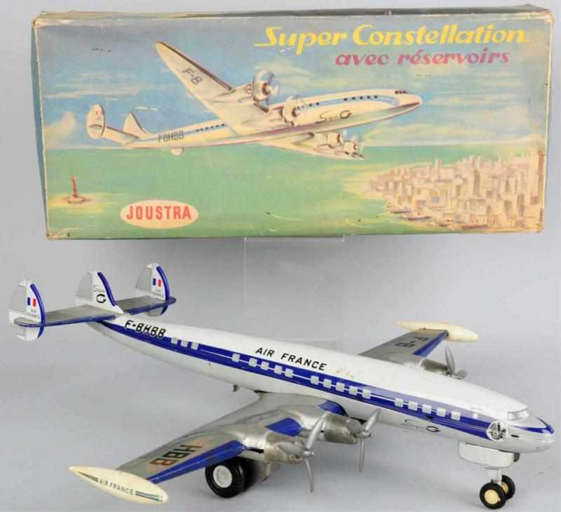 Appraisal: Tin Joustra Air France Airplane Friction Toy French Working Lockheed