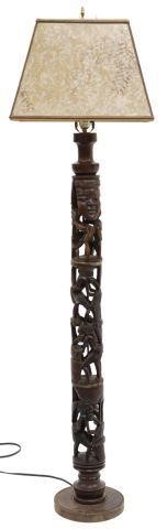 Appraisal: African figural wood carvings an assemblage of three now fashioned