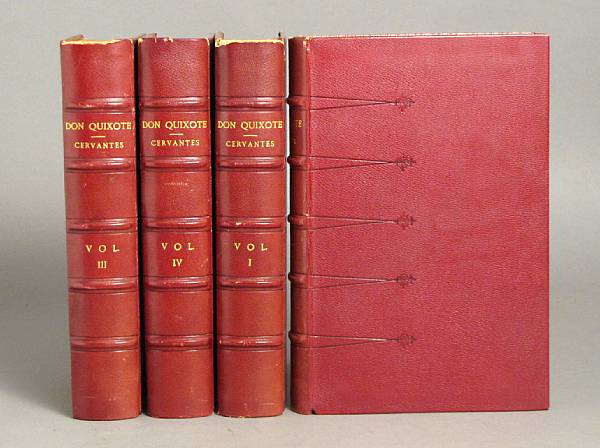 Appraisal: CERVANTES MIGUEL DE Don Quixote Edinburgh vols Full burgundy morocco