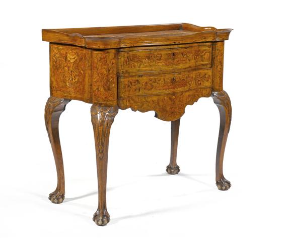 Appraisal: A LARGE MARQUETRY SIDE TABLE in the Dutch Baroque style