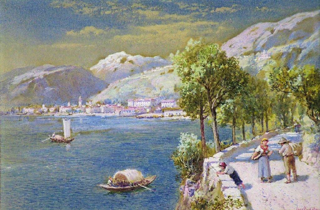 Appraisal: By Charles Rowbotham exh - - 'Locarno on Lake Maggiore'