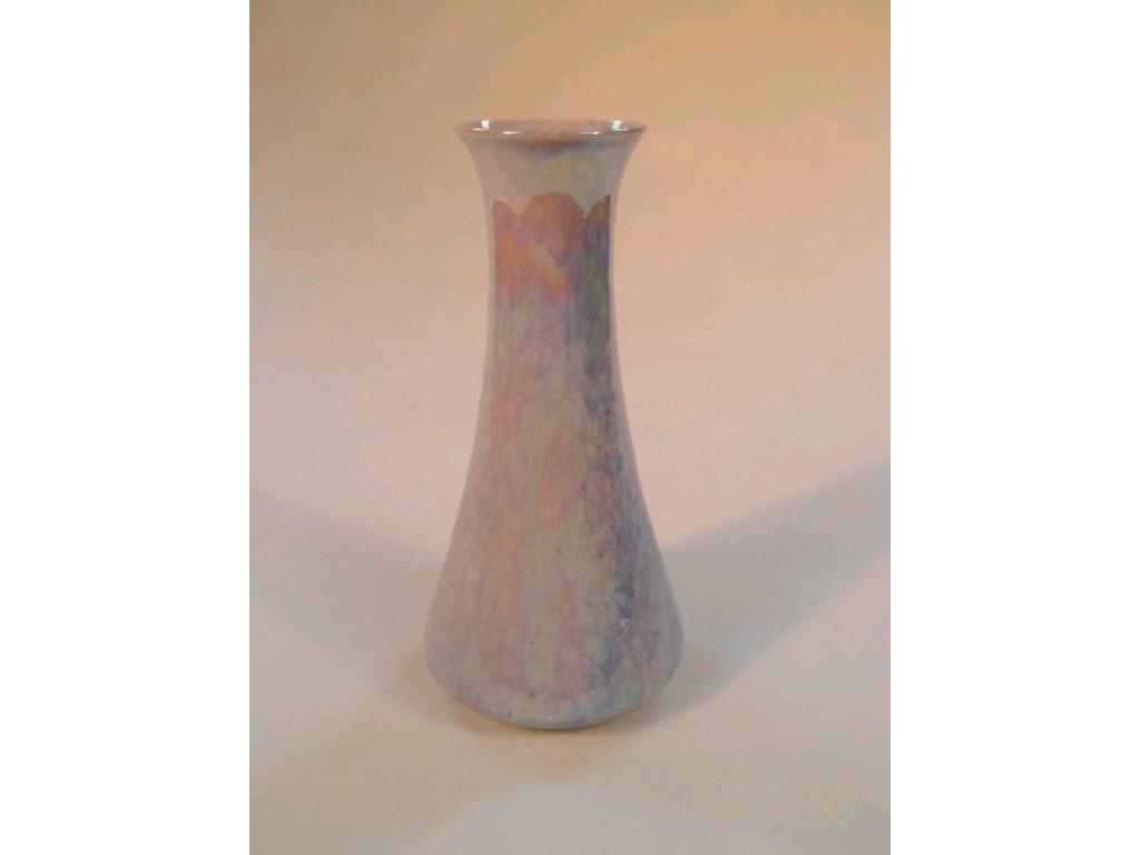 Appraisal: A Ruskin tapered cylindrical vase with flared neck and with