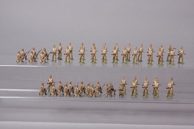 Appraisal: Lot of repainted Britains representing British active service order standing